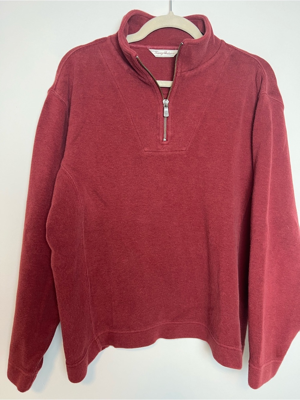 Tommy Bahama Women's burgandy Quarter-Zip Pullover Sweater - Medium